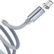 Магнитный кабель USB 2.0 A (m) - micro USB 2.0 B (m) 1м Hoco U40A - Серый