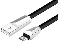 Кабель USB 2.0 A (m) - micro USB 2.0 B (m) 1.2м Hoco X4 Rhombic - Черный