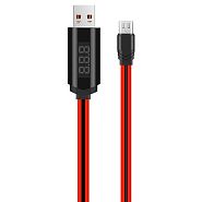 Кабель USB 2.0 A (m) - micro USB 2.0 B (m) 1.2м Hoco U29 LED displayed timing - Красный