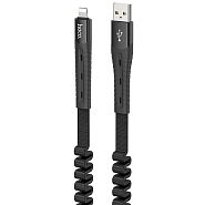 Кабель USB 2.0 A (m) - Lightning (m) 1.2м Hoco U78 Cotton - Черный