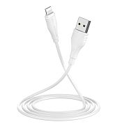 Кабель USB 2.0 A (m) - Lightning (m) 1м Borofone BX18 Optimal - Белый
