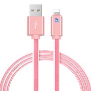 Кабель USB 2.0 A (m) - Lightning (m) 2м Hoco UPL12 Metal Jelly - Rose Gold