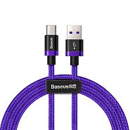 Кабель USB 2.0 A (m) - USB Type-C (m) 1м Baseus Purple Ring HW 40W - Фиолетовый (CATZH-A05)