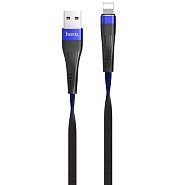 Кабель USB 2.0 A (m) - Lightning (m) 1.2м Hoco U39 Slender - Черный/Синий