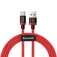 Кабель USB 2.0 A (m) - USB Type-C (m) 2м Baseus Purple Ring HW 40W - Красный (CATZH-B09)