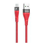 Кабель USB 2.0 A (m) - micro USB 2.0 B (m) 1.2м Hoco U53 4A Flash - Красный