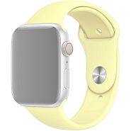 Ремешок для Apple Watch 1-6/SE 42/44/45/49 мм силиконовый InnoZone - Бледно-желтый (APWTSI42-51)