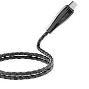 Кабель USB 2.0 A (m) - micro USB 2.0 B (m) 1.2м Hoco U56 Metal Armor - Metal Gray