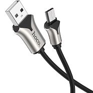 Кабель USB 2.0 A (m) - micro USB 2.0 B (m) 1.2м Hoco U67 Soft - Черный