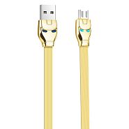 Кабель USB 2.0 A (m) - micro USB 2.0 B (m) 1.2м Hoco U14 Steel man - Золотистый