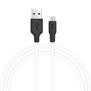 Кабель USB 2.0 A (m) - micro USB 2.0 B (m) 1м Hoco X21 Silicone - Черный/Белый