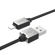 Кабель USB 2.0 A (m) - Lightning (m) 1.2м Hoco U49 Refined Steel - Черный