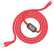 Кабель USB 2.0 A (m) - micro USB 2.0 B (m) 1.2м Hoco S4 - Красный