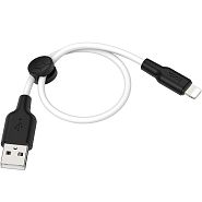 Кабель USB 2.0 A (m) - Lightning (m) 0.25м Hoco X21 Plus - Черный/Белый