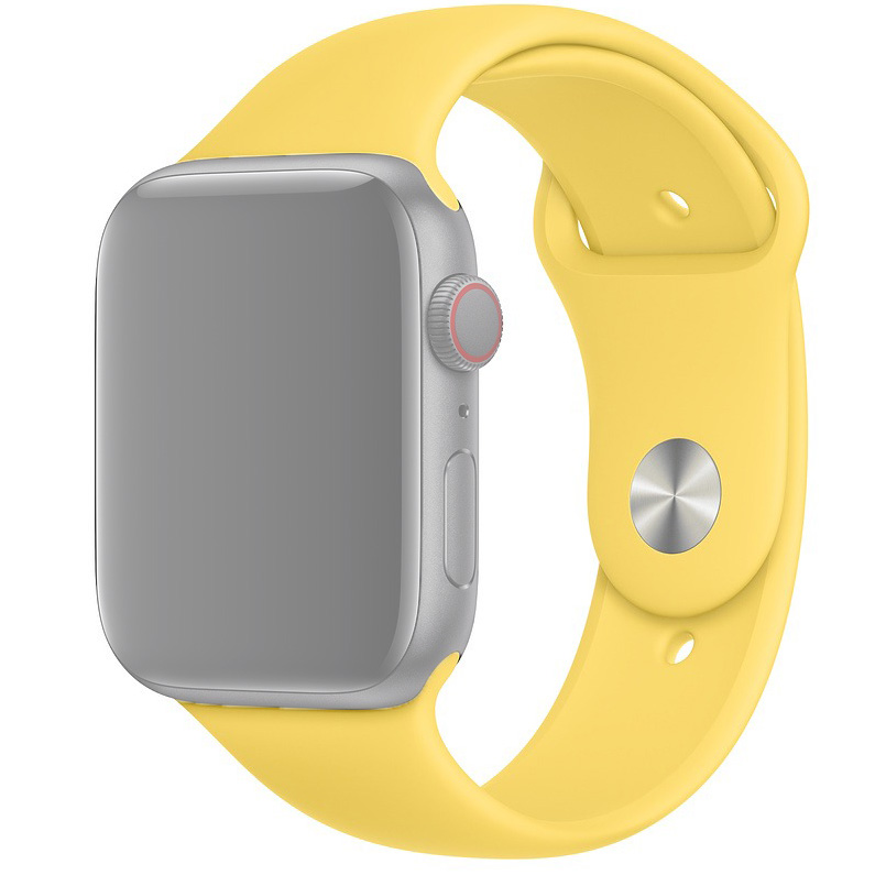 Ремешок для Apple Watch 1-6/SE 38/40/41 мм силиконовый InnoZone - Канареечно-желтый (APWTSI38-55)