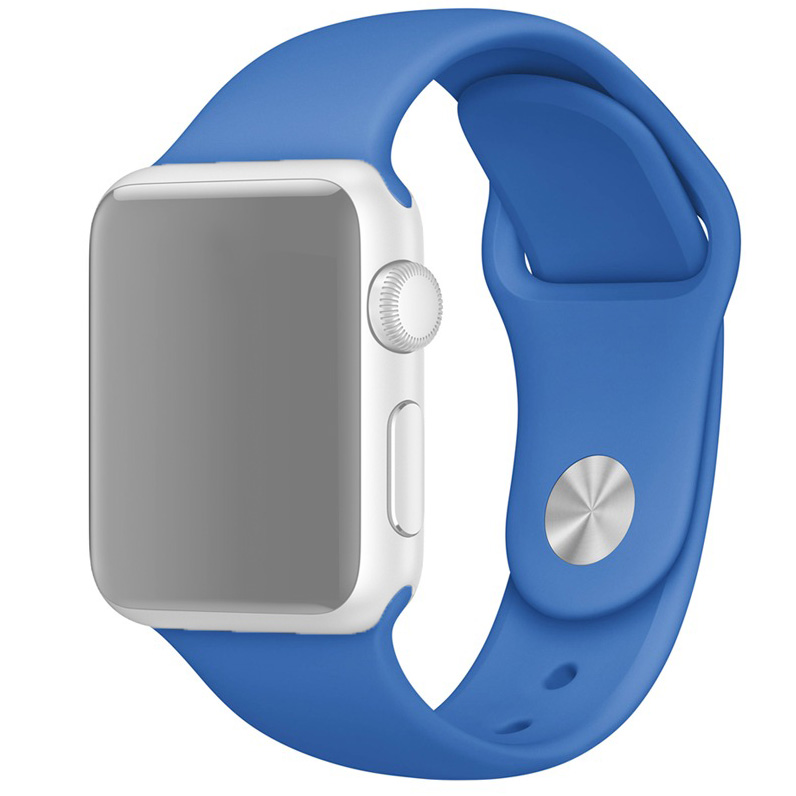 Ремешок для Apple Watch 1-6/SE 42/44/45/49 мм силиконовый InnoZone - Синяя Волна (APWTSI42-63)