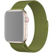 Ремешок для Apple Watch 1-6/SE 42/44 мм миланская петля InnoZone - Зеленый (APWTMS42-11)