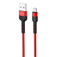 Кабель USB 2.0 A (m) - micro USB 2.0 B (m) 1м Borofone BX34 Advantage - Красный