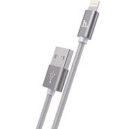 Кабель USB 2.0 A (m) - Lightning (m) 1м Hoco X2 Knitted - Серебристый
